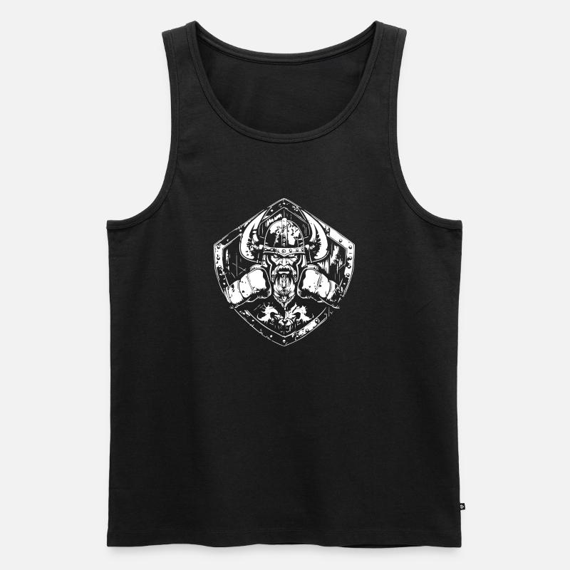 Wikinger Boxen MMA - Männer Premium Bio Tank Top - Schwarz