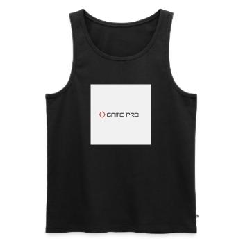 Logo du réticule Game Pro - Débardeur bio Premium Homme - noir - Devant - AI Model Male 178 light (178cm)