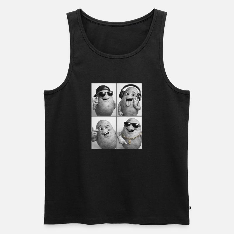 Kernknollen Groove Collage - Männer Premium Bio Tank Top - Schwarz