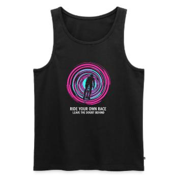 Reite deine eigene Rasse Spiral-Kunst - Männer Premium Bio Tank Top - Schwarz - Vorne - AI Model Male 178 light (178cm)