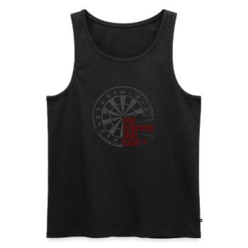 Darts 180 Dartboard Vintage - Men's Premium Organic Tank Top - black - Front - AI Model Male 178 light (178cm)