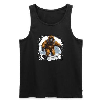 Mastiff Dog Snowboard - Men's Premium Organic Tank Top - black - Front - Michal (187cm)