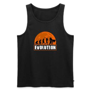 Judo Evolution Martial Arts Sunset Silhouette - Débardeur bio Premium Homme - noir - Devant - AI Model Male 178 light (178cm)