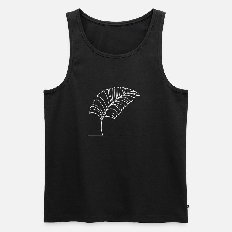 Blatt - Männer Premium Bio Tank Top - Schwarz