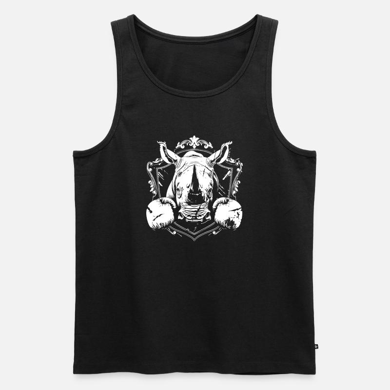 Nashorn Boxen MMA - Männer Premium Bio Tank Top - Schwarz