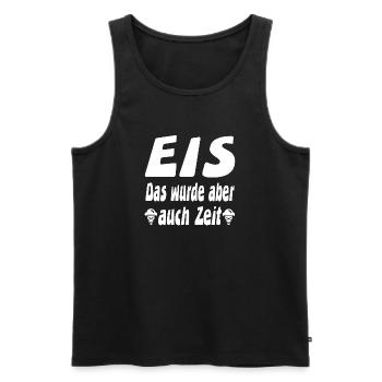 Eis - Männer Premium Bio Tank Top - Schwarz - Vorne - AI Model Male 178 light (178cm)