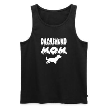 Dachshund - Men's Premium Organic Tank Top - black - Front - AI Model Male 178 light (178cm)
