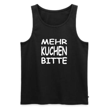 Kuchen - Männer Premium Bio Tank Top - Schwarz - Vorne - Michal (187cm)
