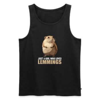 Lemmings Lemming - Men's Premium Organic Tank Top - black - Front - AI Model Male 178 light (178cm)