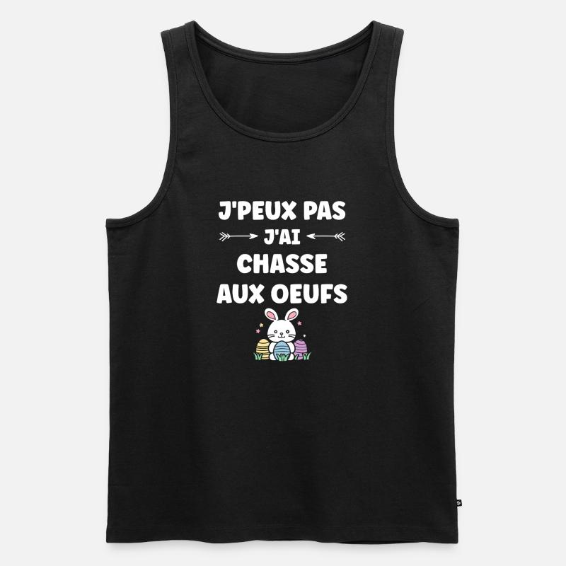 Eiersuche - Männer Premium Bio Tank Top - Schwarz