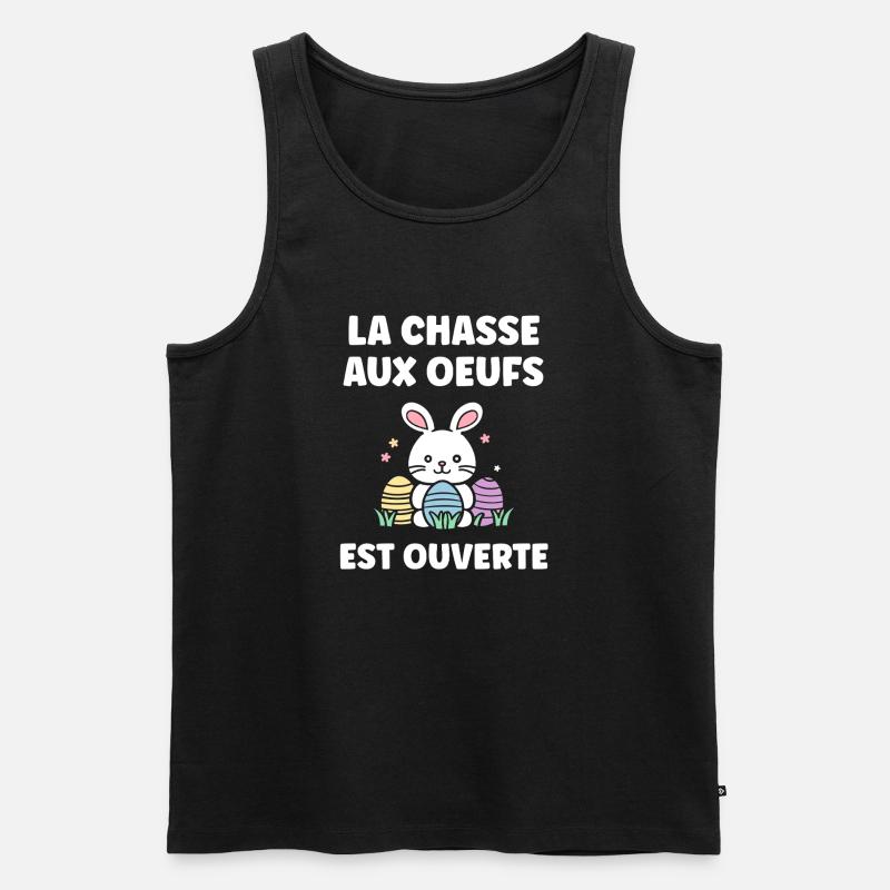 Eiersuche - Männer Premium Bio Tank Top - Schwarz