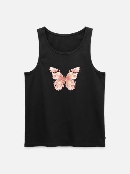 Pastel Wings Butterfly Pattern - Men's Premium Organic Tank Top - black
