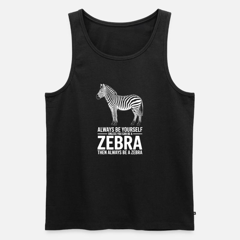 Zebra Sprüche Zebras Lustiges Zebra Geschenk - Männer Premium Bio Tank Top - Schwarz