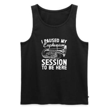 Bariton Player Paused My Session Be Here Euphonium - Männer Premium Bio Tank Top - Schwarz - Vorne - AI Model Male 178 light (178cm)