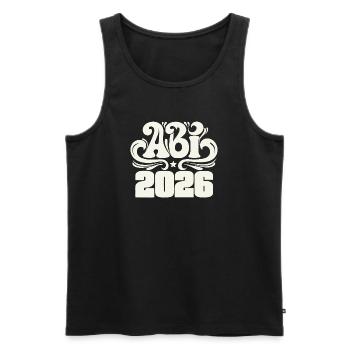 Abitur 2026 - Abi Schulabschluss - Männer Premium Bio Tank Top - Schwarz - Vorne - AI Model Male 178 light (178cm)