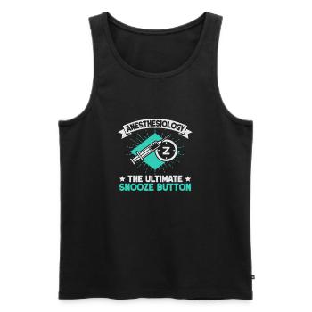 Anesthesiologist Snooze Button Anesthesia - Männer Premium Bio Tank Top - Schwarz - Vorne - AI Model Male 178 light (178cm)