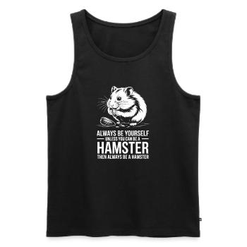 Hamster Sprüche Hamster Lustiges Hamster Geschenk  - Männer Premium Bio Tank Top - Schwarz - Vorne - AI Model Male 178 light (178cm)