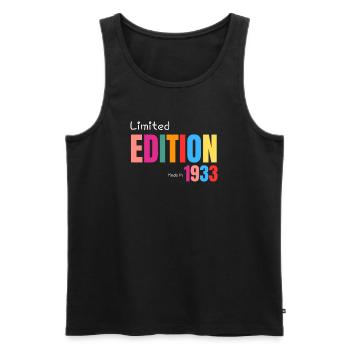 Limited edition Made in 1933 - Men's Premium Organic Tank Top - black - Front - Michal (187cm)
