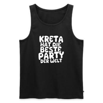 Celebrations Crete - Men's Premium Organic Tank Top - black - Front - AI Model Male 178 light (178cm)
