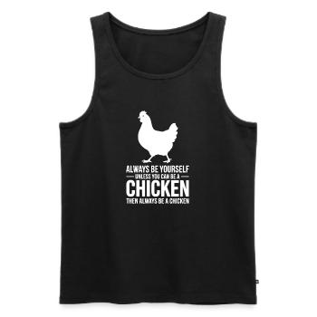 Dictions de poulet Cadeau de poules drôles de poules - Débardeur bio Premium Homme - noir - Devant - Michal (187cm)