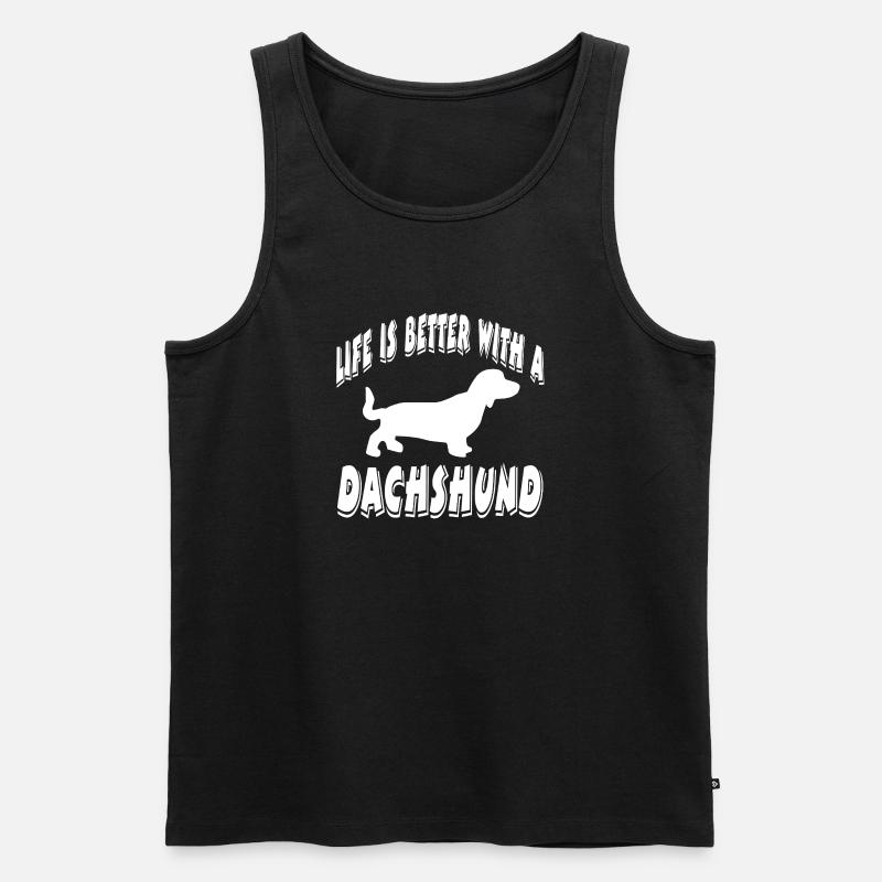 Dackel - Männer Premium Bio Tank Top - Schwarz