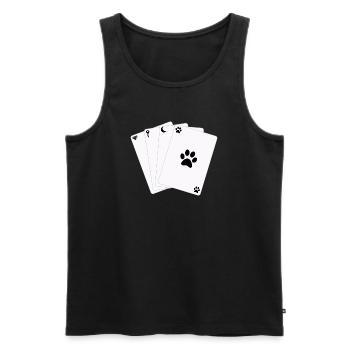 Cards Card Game Game of Life Symbols - Men's Premium Organic Tank Top - black - Front - Michal (187cm)
