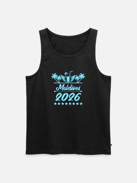 Maldives 2026 Strandtraum - Männer Premium Bio Tank Top - Schwarz