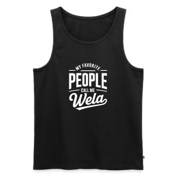 My favorite people call me Weida - Men's Premium Organic Tank Top - black - Front - AI Model Male 178 light (178cm)