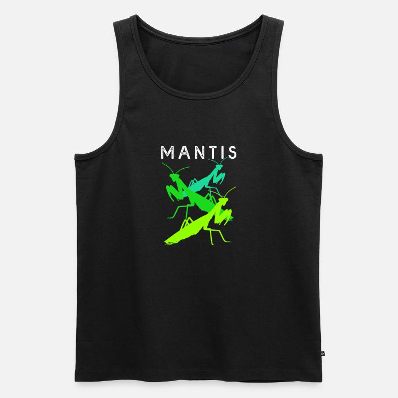 Gottesanbeter Gottesanbeterin Mantis - Männer Premium Bio Tank Top - Schwarz