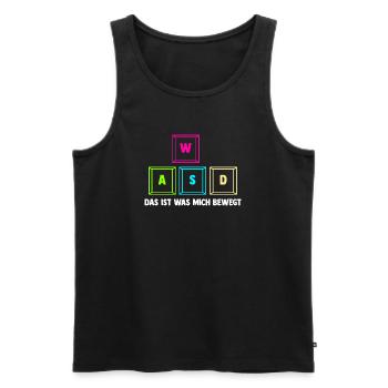 Zocken Computerspieler Zocker Gaming Gamer - Männer Premium Bio Tank Top - Schwarz - Vorne - Michal (187cm)