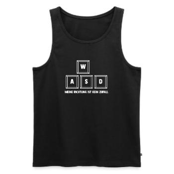Zocken Computerspieler Zocker Gaming Gamer - Männer Premium Bio Tank Top - Schwarz - Vorne - Michal (187cm)