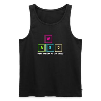 Zocken Computerspieler Zocker Gaming Gamer - Männer Premium Bio Tank Top - Schwarz - Vorne - Michal (187cm)