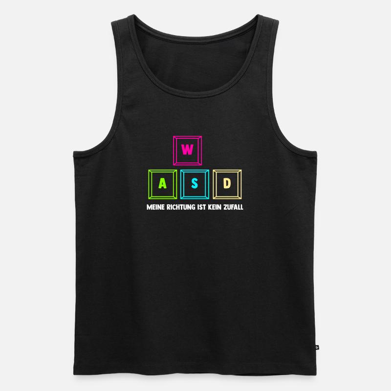Zocken Computerspieler Zocker Gaming Gamer - Männer Premium Bio Tank Top - Schwarz