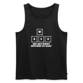 Zocken Computerspieler Zocker Gaming Gamer - Männer Premium Bio Tank Top - Schwarz - Vorne - Michal (187cm)