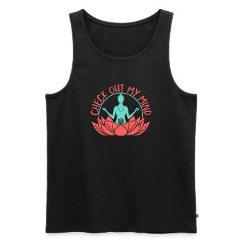 Yoga Check Out My Mind Funny Yoga - Männer Premium Bio Tank Top - Schwarz - Vorne - Michal (187cm)