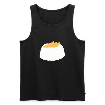Riz gluant à la mangue - Débardeur bio Premium Homme - noir - Devant - Michal (187cm)