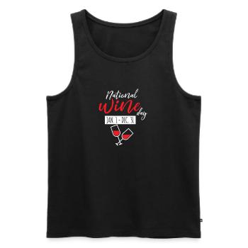 National Wine Day Celebration Design - Men's Premium Organic Tank Top - black - Front - AI Model Male 178 light (178cm)