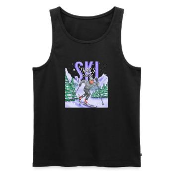 Pistes de ski appelant les sports de fond - Débardeur bio Premium Homme - noir - Devant - Michal (187cm)