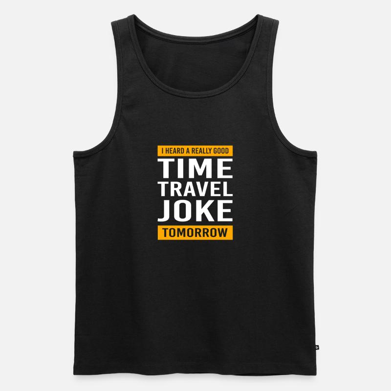 Zeitreise - Männer Premium Bio Tank Top - Schwarz