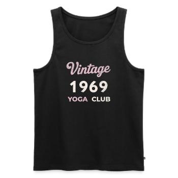 Vintage 1969 Yoga Club Retro Birth Year Vintage - Men's Premium Organic Tank Top - black - Front - AI Model Male 178 light (178cm)