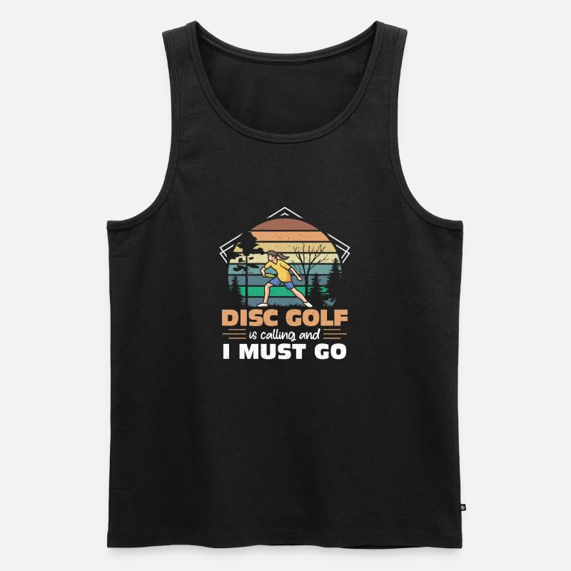 Disc Golf Geschenke Discgolf - Männer Premium Bio Tank Top - Schwarz