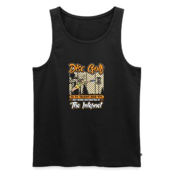 Disc Golf Gifts Disc Golf - Men's Premium Organic Tank Top - black - Front - Michal (187cm)