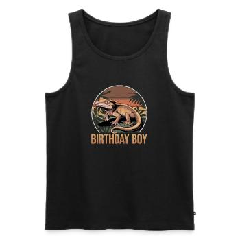 Funny Reptile Crested Gecko - Men's Premium Organic Tank Top - black - Front - AI Model Male 178 light (178cm)