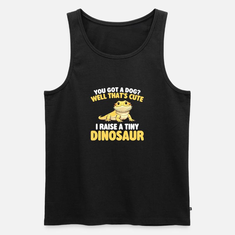 Ich ziehe einen winzigen Dinosaurierbärdrachen groß - Männer Premium Bio Tank Top - Schwarz