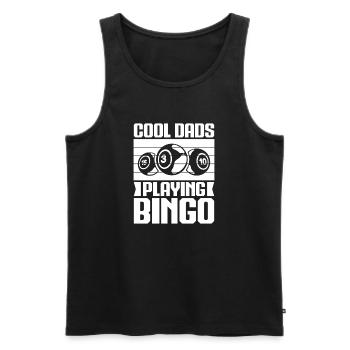 Bingo Player Cool Dads Playing Bingo - Männer Premium Bio Tank Top - Schwarz - Vorne - Michal (187cm)