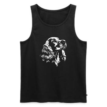 Chiens en silhouette du cocker espagnol anglais Wilsigns - Débardeur bio Premium Homme - noir - Devant - Michal (187cm)