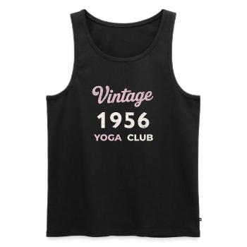 Vintage 1956 Yoga Club Retro Birth Year Vintage - Men's Premium Organic Tank Top - black - Front - AI Model Male 178 light (178cm)