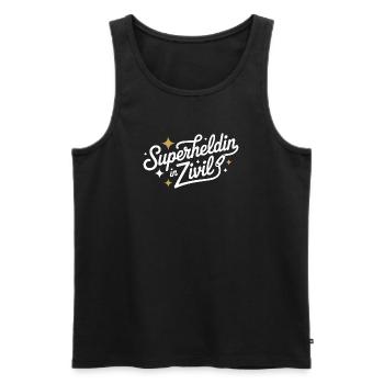 Superheldin In Zivil Superhero Superhelden Kostüm - Männer Premium Bio Tank Top - Schwarz - Vorne - AI Model Male 178 light (178cm)