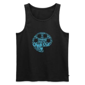 Funny Art Painter Check Out My Drawing Gift - Männer Premium Bio Tank Top - Schwarz - Vorne - Michal (187cm)