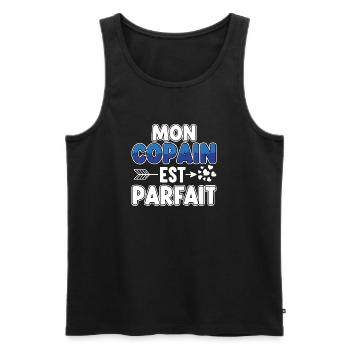 My boyfriend is perfect gifts for darling humor - Men's Premium Organic Tank Top - black - Front - AI Model Male 178 light (178cm)